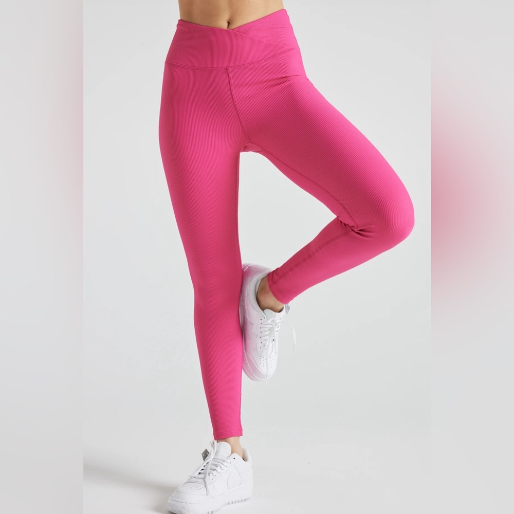 Electric Yoga | Electric Rib Legging in Pink Yarrow
